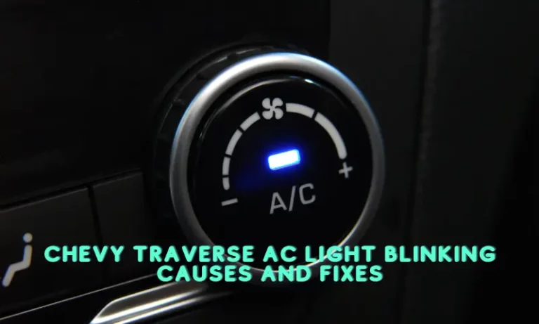 Chevy Traverse AC Light Blinking